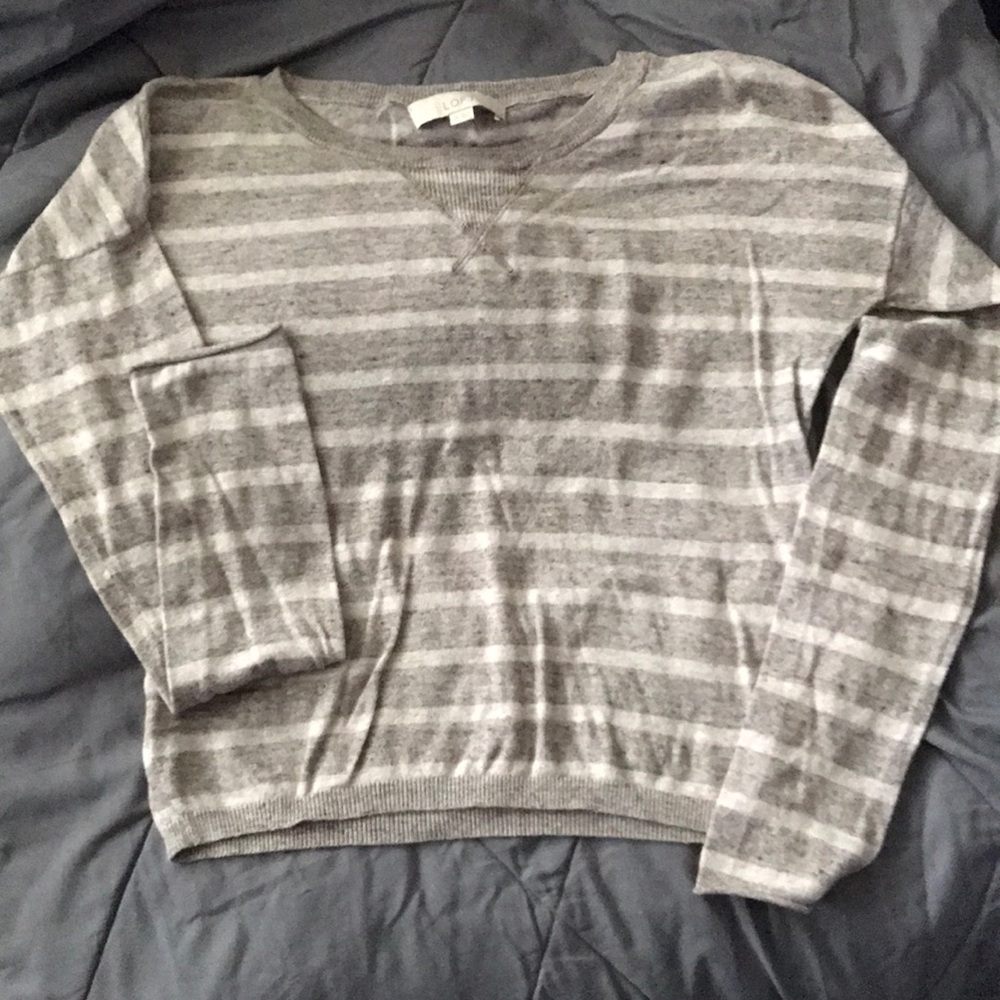 LOFT Grey Cotton Sweater